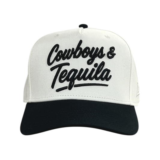 cowboy and tequila white and black hat