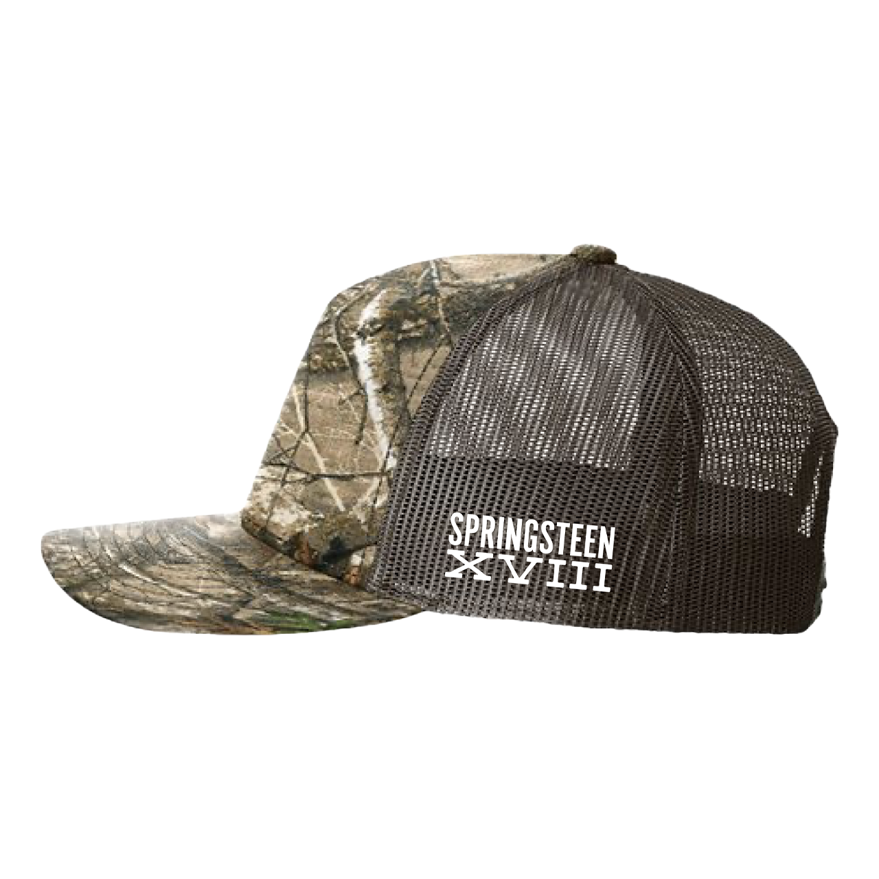 interlock logo camo trucker