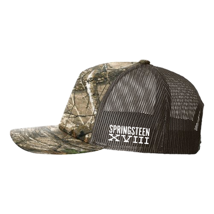 interlock logo camo trucker