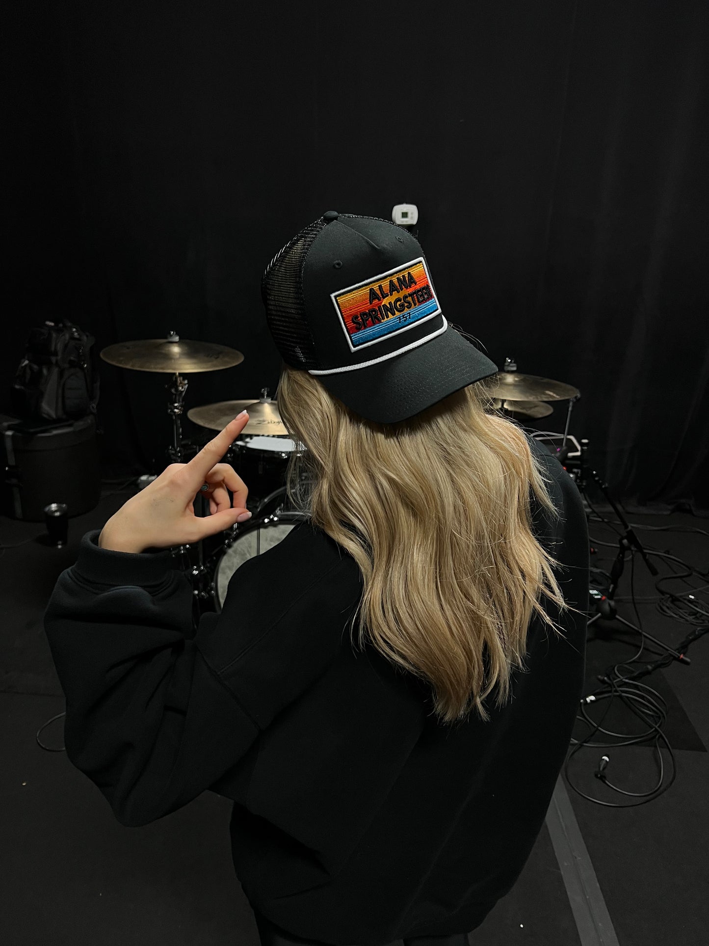 sunset snapback hat